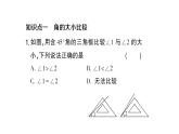 初中數(shù)學(xué)新滬科版七年級(jí)上冊(cè)4.5第1課時(shí) 角的比較課堂作業(yè)課件2024秋