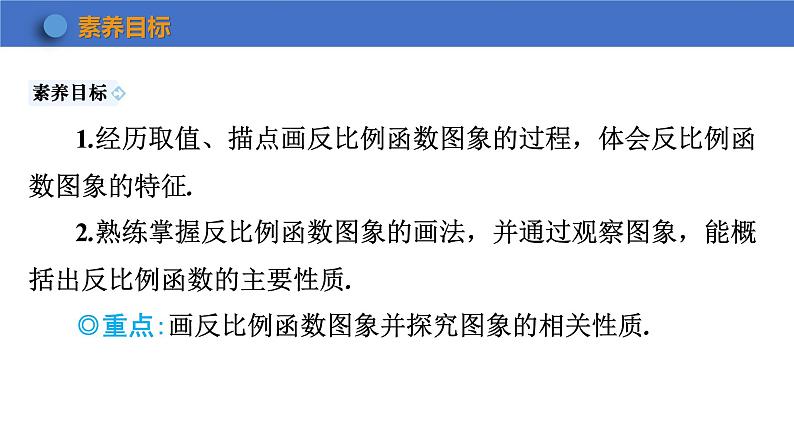 6.2 反比例函数的图象与性质 第1课时 北师大版数学九年级上册课件第2页