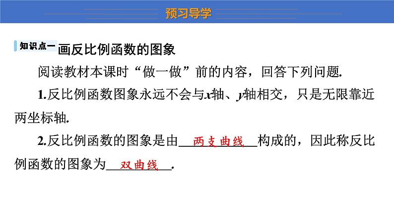 6.2 反比例函数的图象与性质 第1课时 北师大版数学九年级上册课件第5页