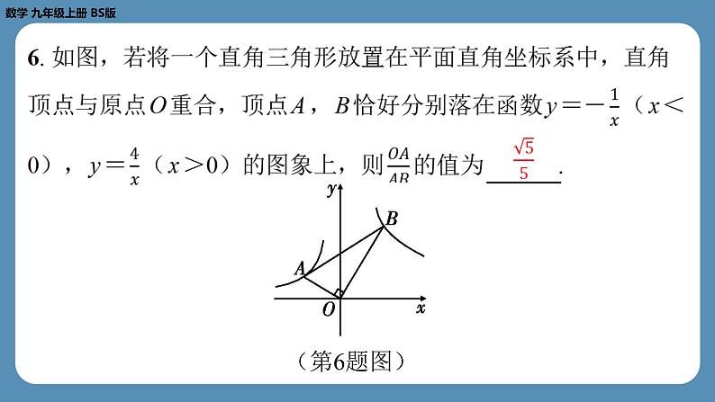 第6章 反比例函数-回顾与思考 北师版九年级上册数学课外培优习题课件第6页