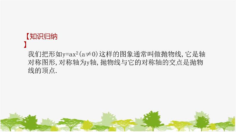 26.2.1 二次函数y=ax²的图象与性质 华师大版数学九年级下册 课件第6页