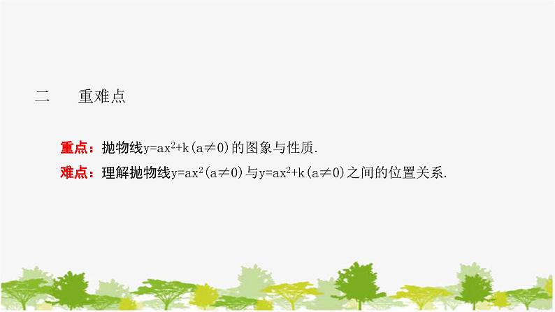 26.2.2 二次函数y=ax²+bx+c的图象与性质第1课时 二次函数y=ax²+k的图象与性质 课件第3页