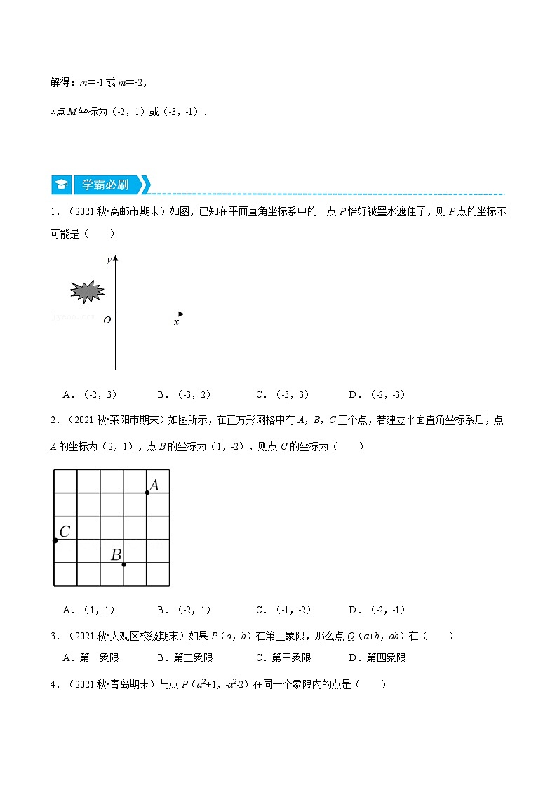 浙教版数学八上培优训练专题4.1 平面直角坐标系中点的坐标（重点题专项讲练）（原卷版）第2页