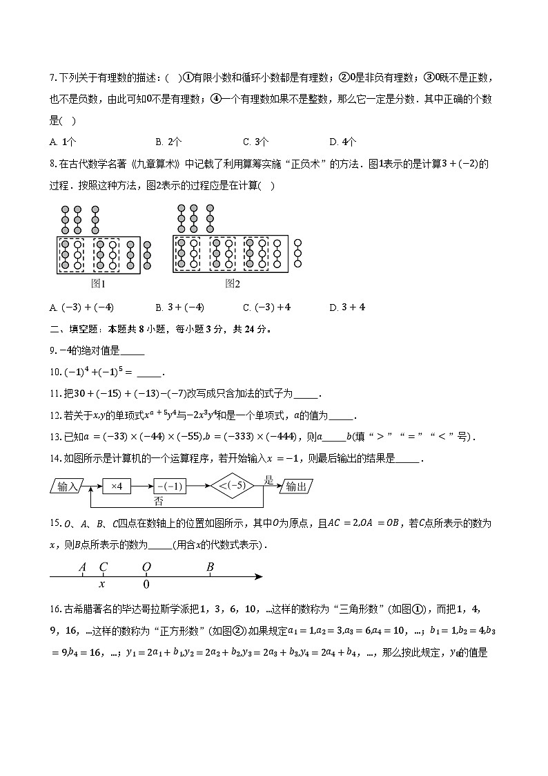 2024—2025学年江苏省连云港市海州实验中学七年级（上）期中考试数学试卷（含答案）第2页