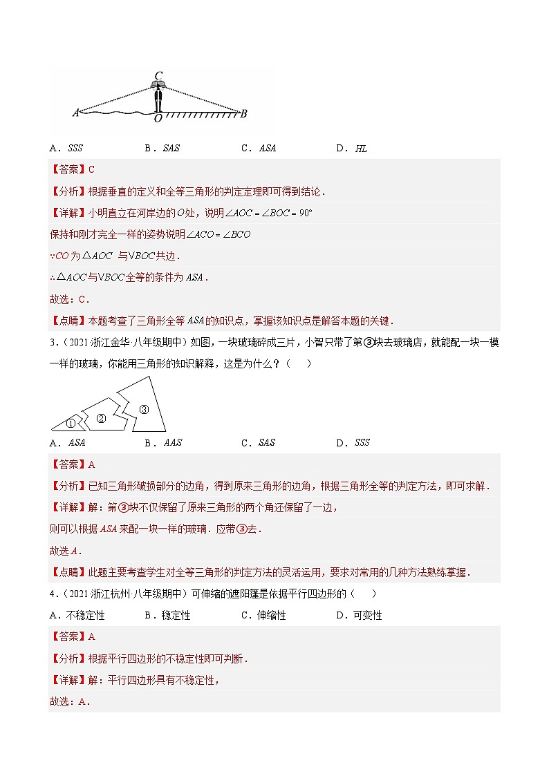 浙教版数学八年级上册第1章 三角形的初步认识分类专项训练（解析版）第2页