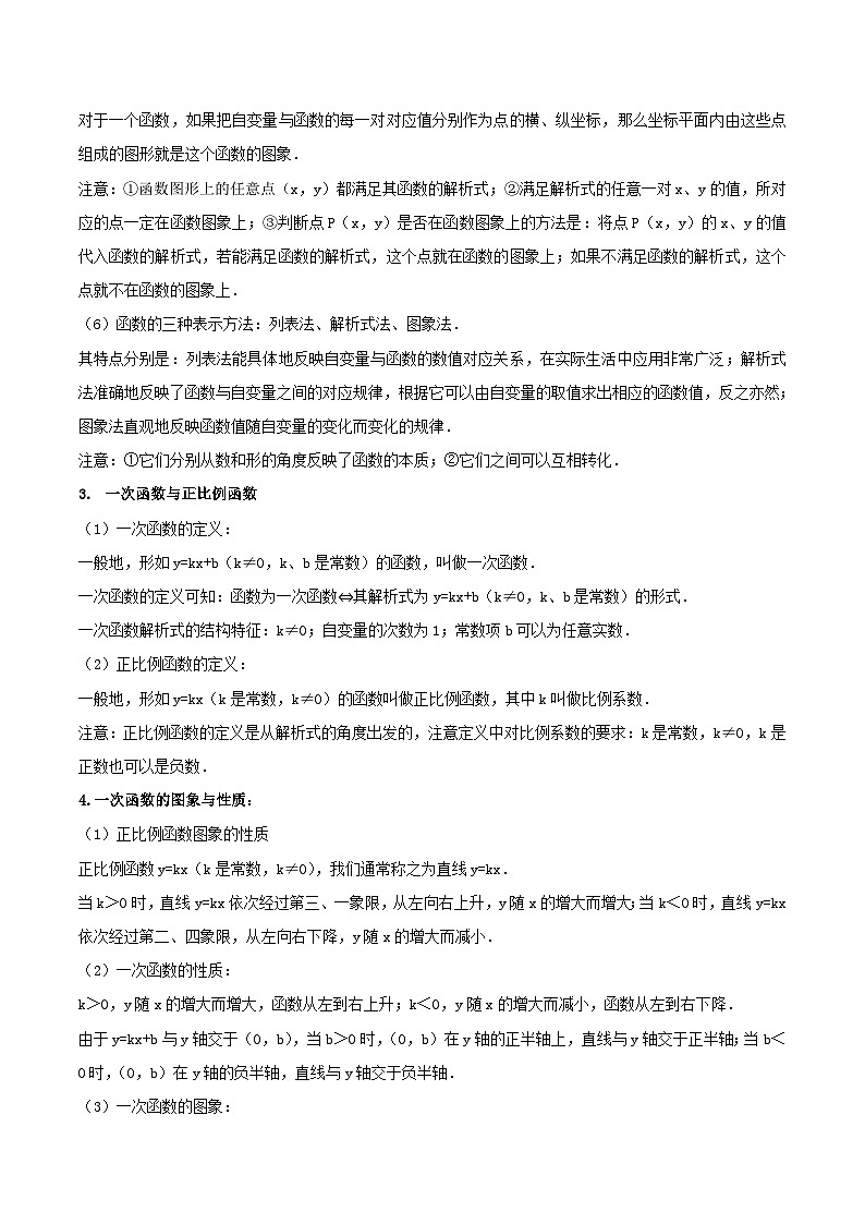 浙教版数学八年级上册期末复习专题第11讲 一次函数的图像与性质（19大考点）（解析版）第2页