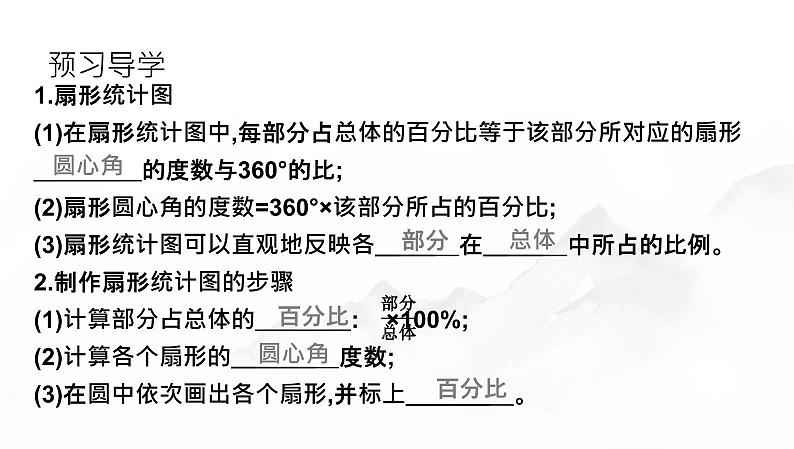 6.3.1数据的表示第1课时扇形统计图随堂课件北师大版（2024）数学七年级上册第3页