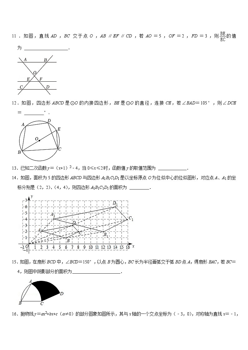 2024--2025学年浙教版九年级数学上册期末复习试题第3页