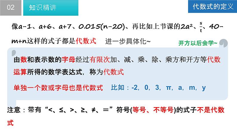 3.2 代数式-2022-2023学年七年级数学上册课件（苏科版）第6页