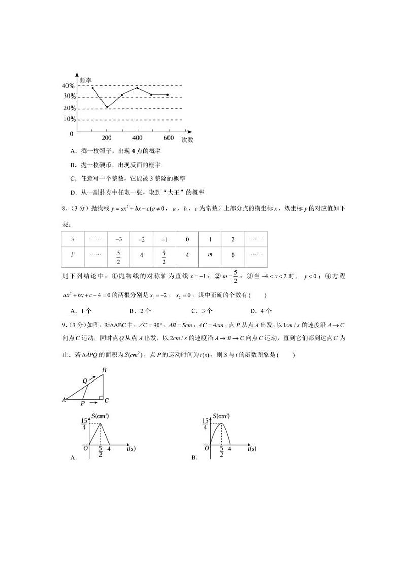 2024～2025学年辽宁省沈阳四十三中教育集团九年级(上)期中数学试卷(含答案)第2页