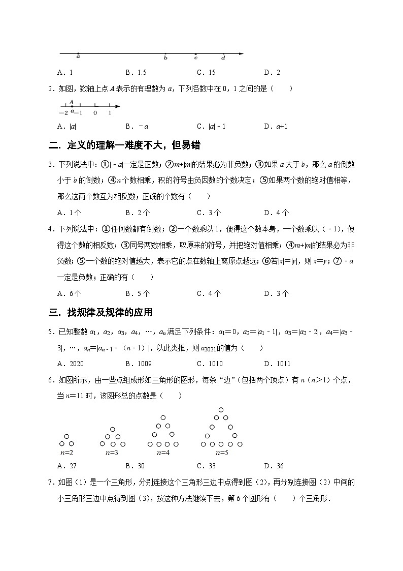 人教版数学七年级上册期末培优训练专题06 选择压轴题分类练（原卷版）第2页