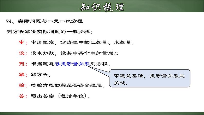 人教版数学七年级上册讲练课件第三章 一元一次方程章节复习第7页