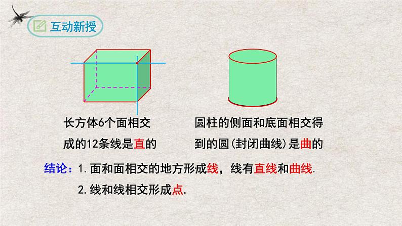 人教版数学七年级上册同步讲练课件4.1.2点、线、面、体第8页