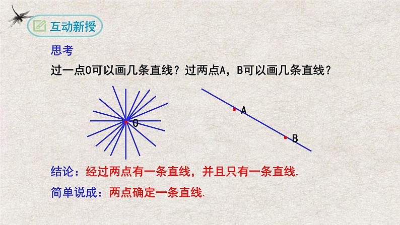 人教版数学七年级上册同步讲练课件4.2直线、射线、线段(第一课时)第5页