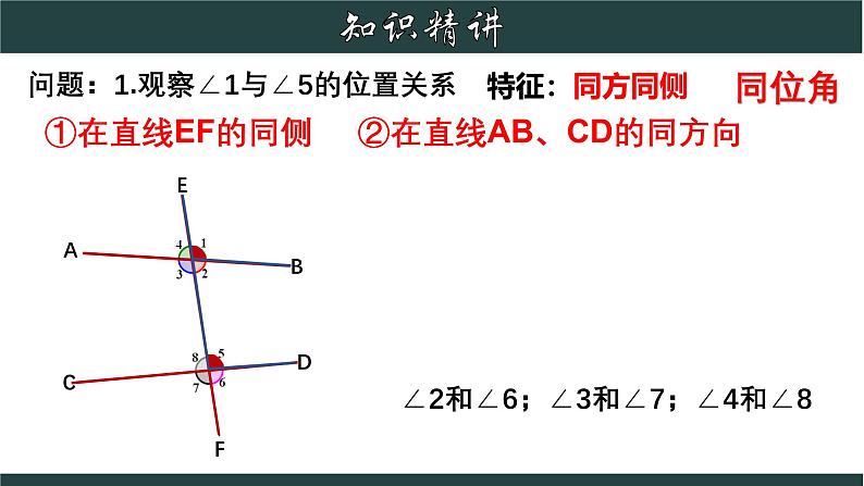 浙教版数学七年级下册同步教学课件1.2 同位角、内错角、同旁内角第5页