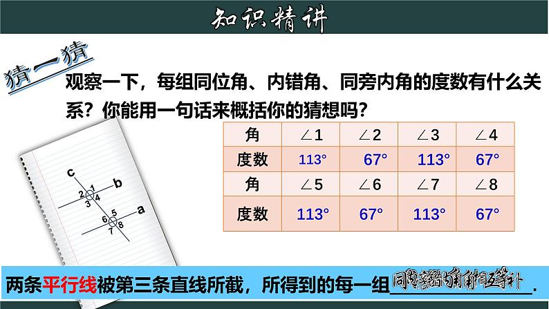 浙教版数学七年级下册同步教学课件1.4.1 平行线的性质( 一)第7页