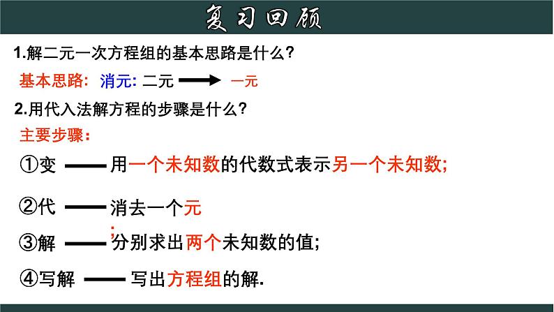 浙教版数学七年级下册同步教学课件2.3.2 解二元一次方程组-加减法第3页