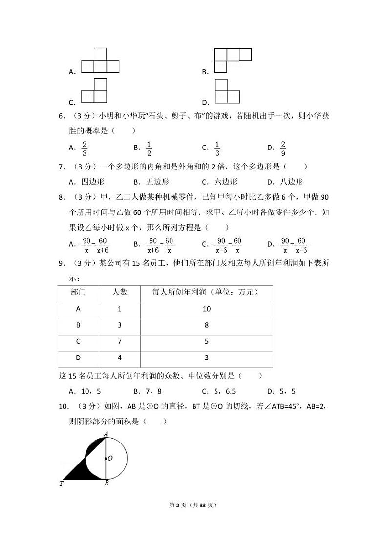 2024年山东省临沂市中考数学模拟试卷（含解析版）第2页