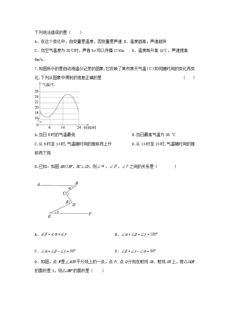 北师大版七年级下册数学期末复习训练第2页