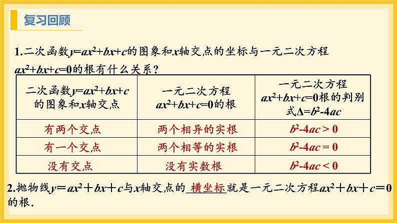 北师大版数学九年级下册 2.5 二次函数与一元二次方程第2课时（课件）第3页