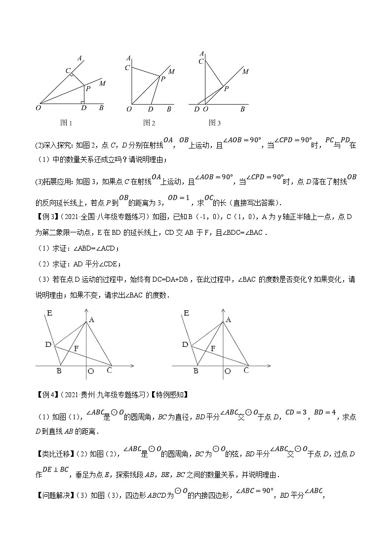 中考数学二轮复习压轴题培优训练专题17角平分线的四大模型（原卷版）第3页
