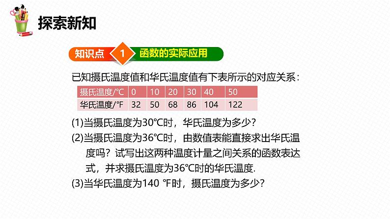 冀教版数学八下同步讲练课件20.4 函数的初步应用第6页