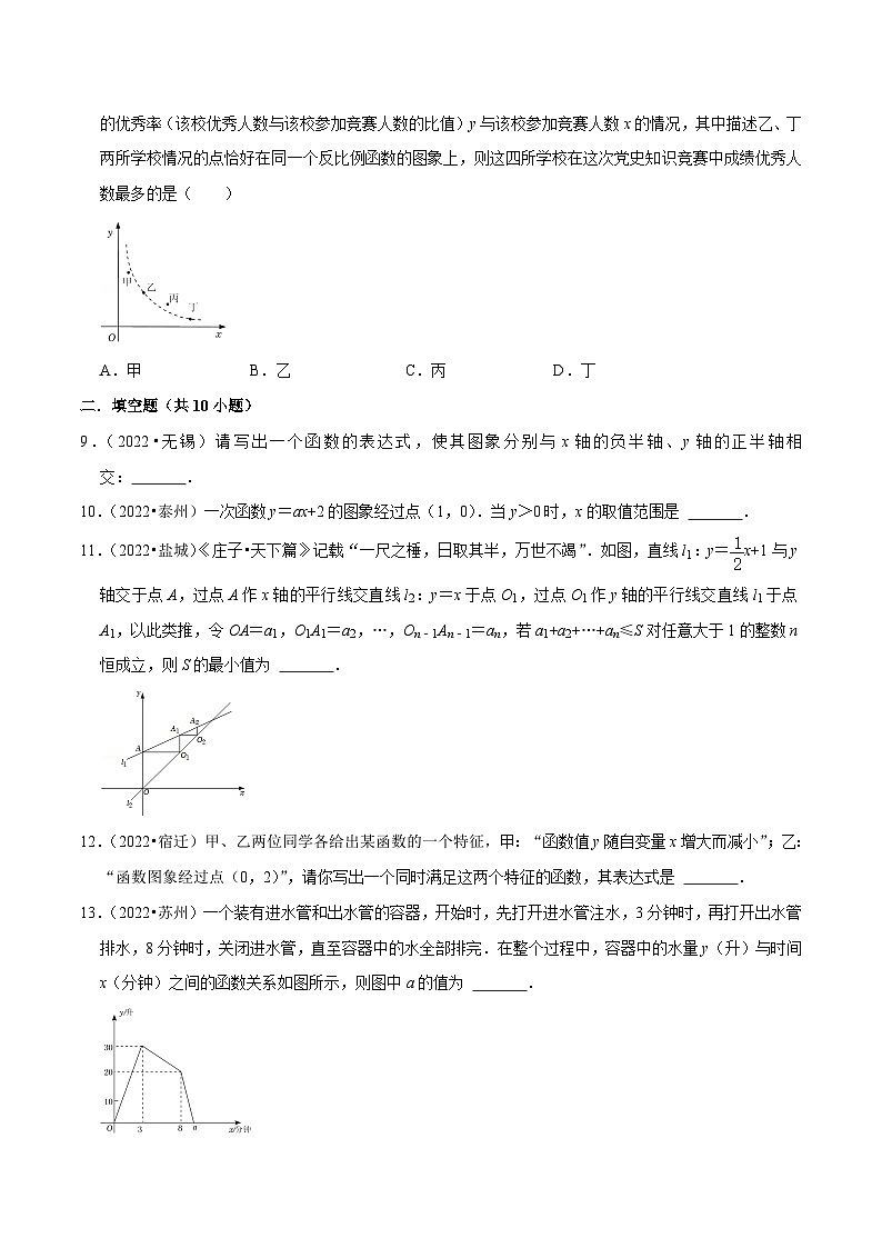 (江苏专用)中考数学真题分项汇编专题04函数与一次函数（共27题）（原卷版）第2页