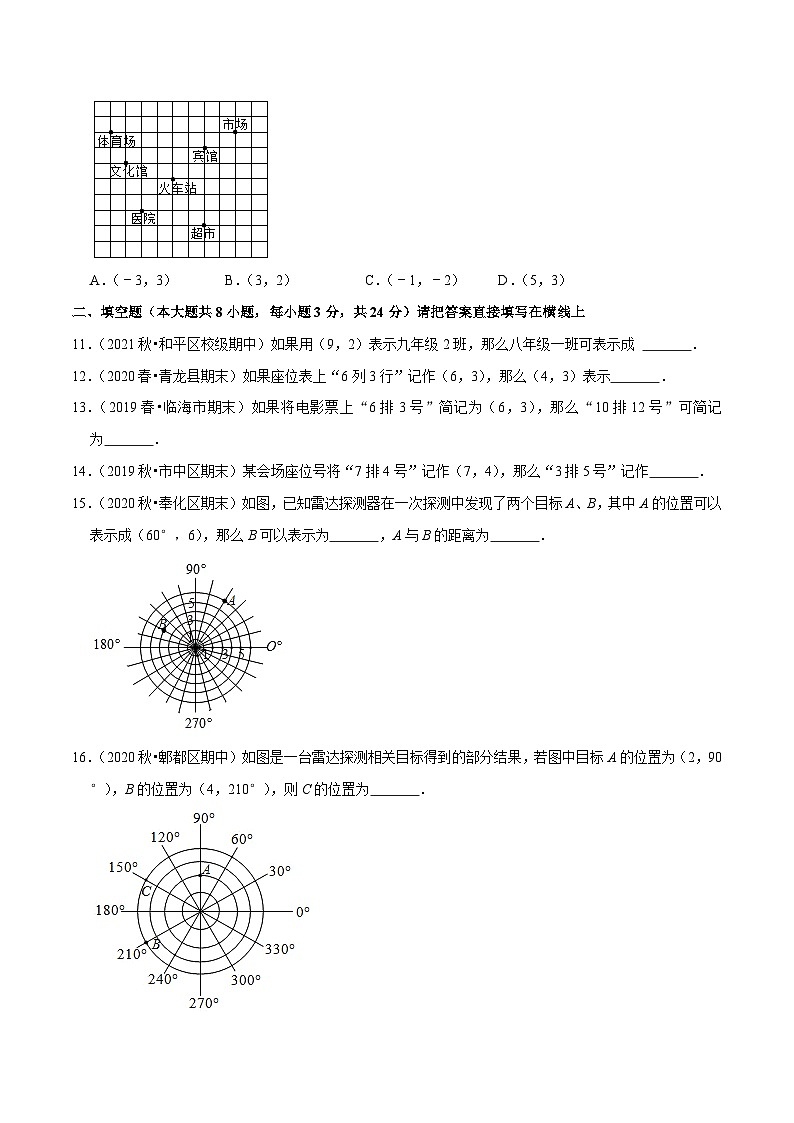 人教版数学七下同步培优训练专题7.1平面直角坐标系（1）（原卷版）第3页
