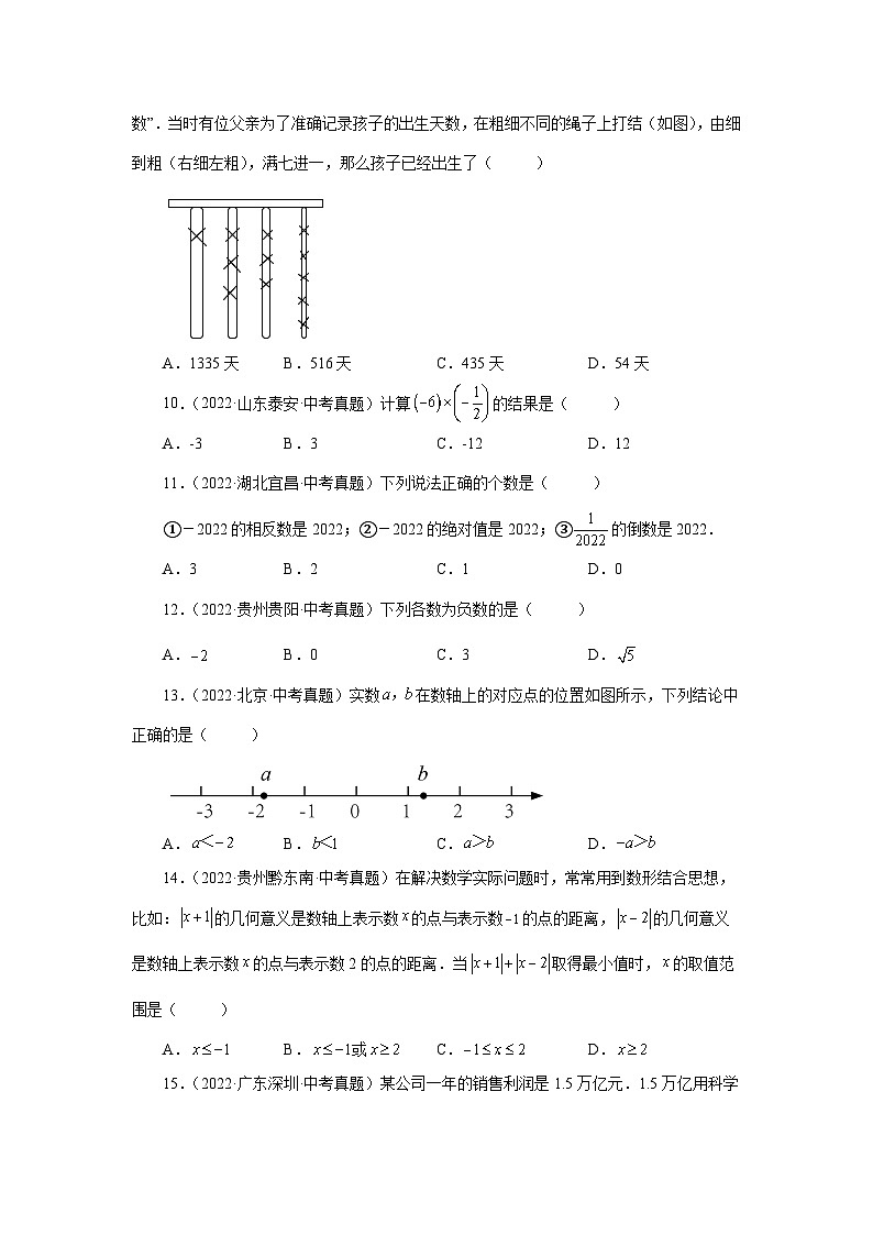 人教版数学七上同步专题1.49 有理数中考真题专练（专项练习）（含解析）第2页