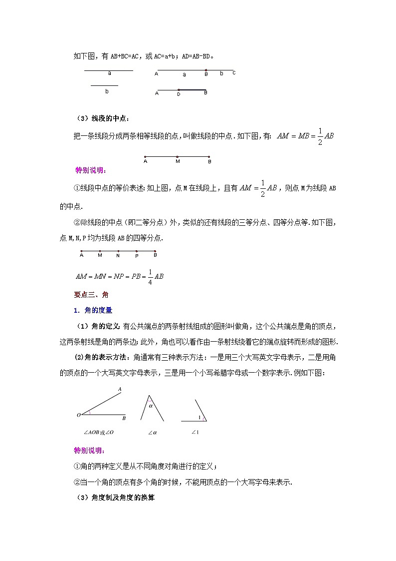 人教版数学七上同步专题4.28 《几何图形初步》全章复习与巩固（知识讲解）第3页
