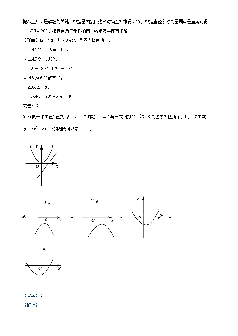 山东省滨州市邹平市黄山实验初级中学2024-2025学年九年级上学期第一次月考数学试卷（解析版）-A4第3页