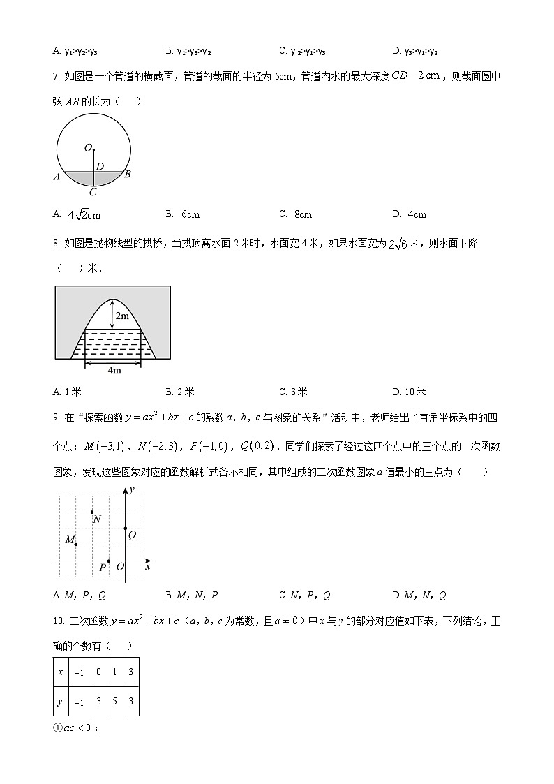 陕西省西安市唐南中学2023-2024学年九年级上学期第二次月考数学试题（原卷版）-A4第2页
