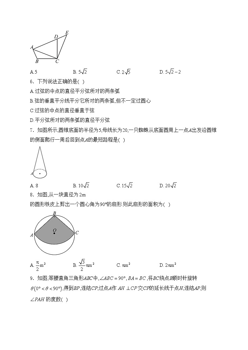 河南省洛阳市2025届九年级上学期二练（月考）数学试卷(含答案)第2页