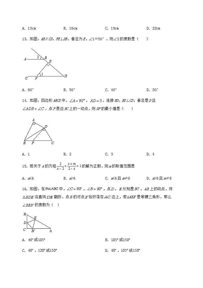 河北省涉县2024-2025学年八年级（上）数学期末模拟测试（含答案及详解）第3页