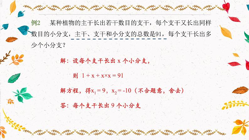 2.3.1 一元二次方程与实际问题—传播、增长率、利润问题（课件）第7页