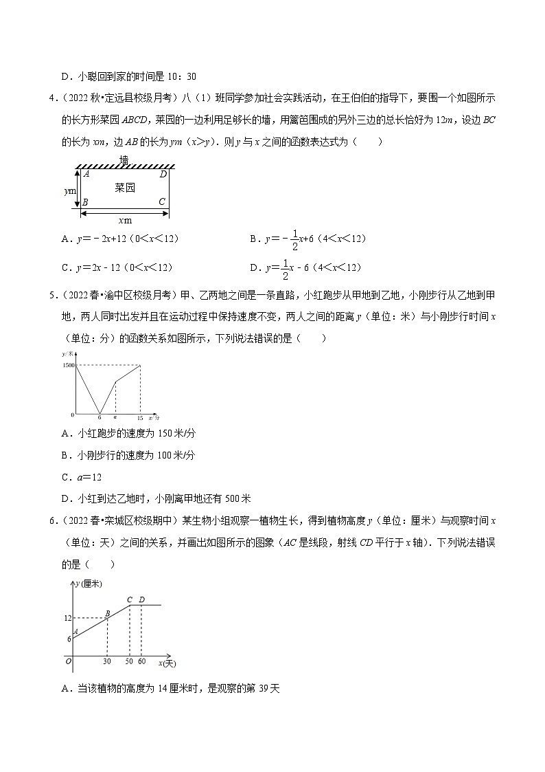 人教版数学八下培优训练专题19.6一次函数的应用（重难点）（原卷版）第2页