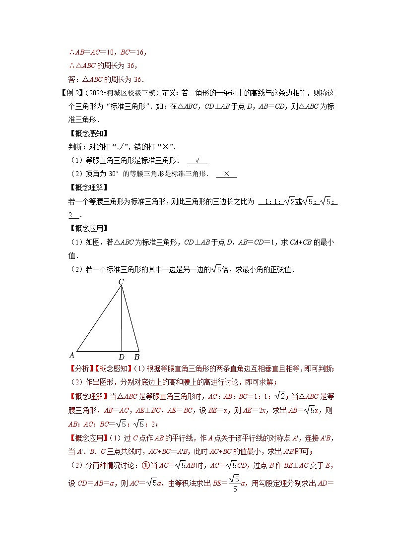 中考数学二轮复习压轴题培优训练专题31三角形与新定义综合问题（解析版）第3页