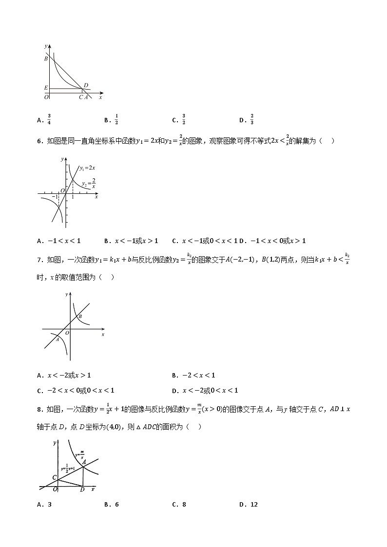 专题6.3.1 反比例函数与一次函数综合（原卷版）第2页