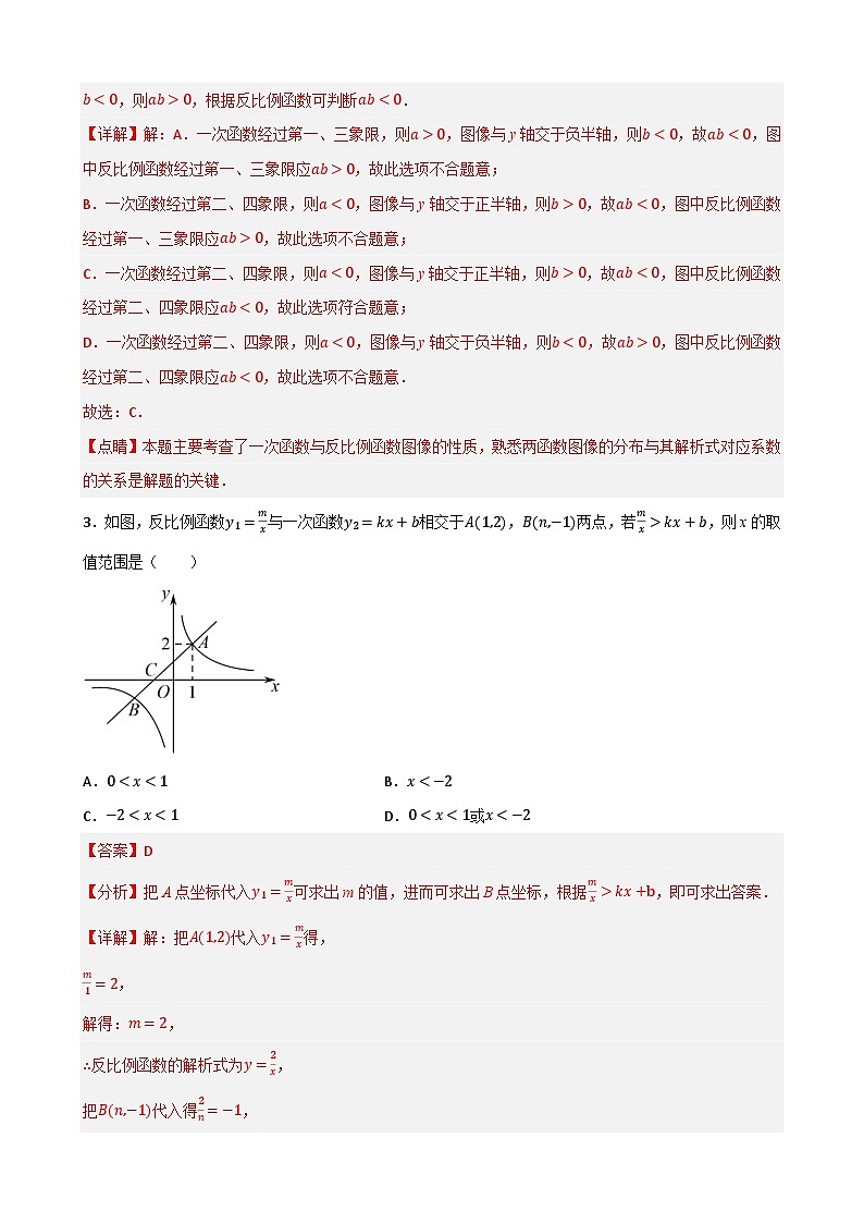 专题6.3.2 反比例函数与一次函数综合（解析版）第2页