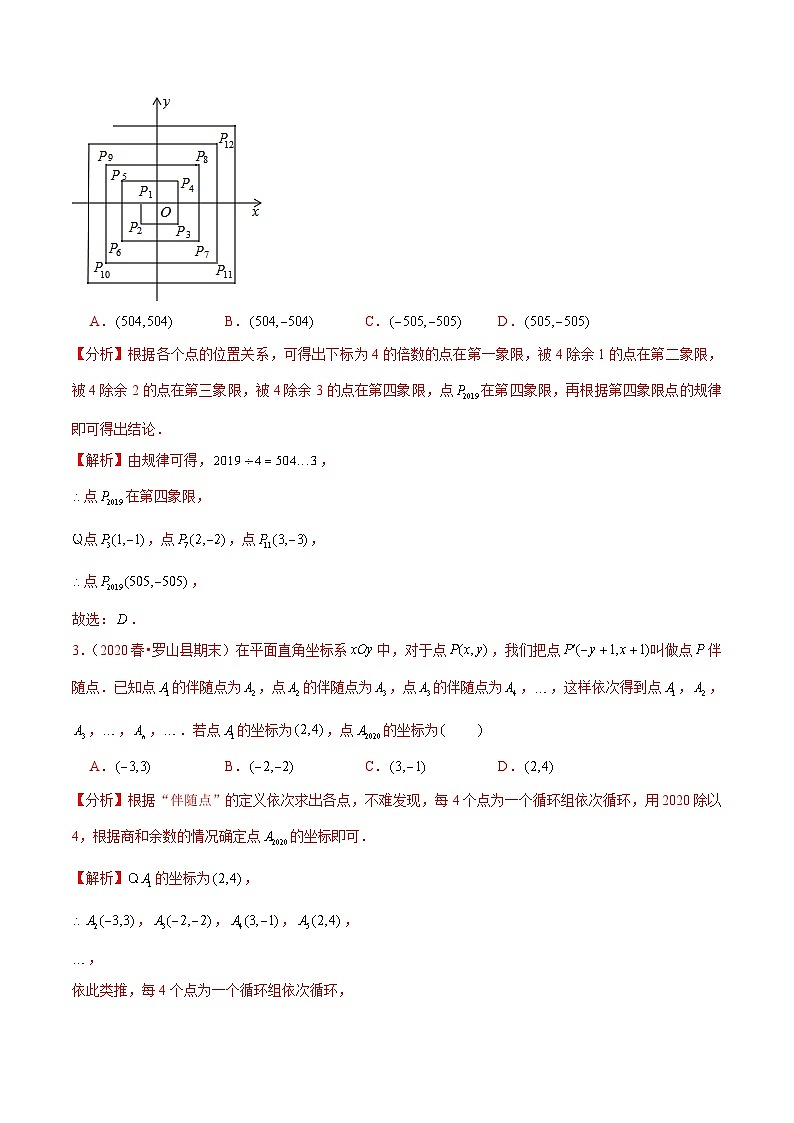 人教版数学七下同步培优训练专题7.5点的坐标变化规律专练（重难点培优）（解析版）第2页