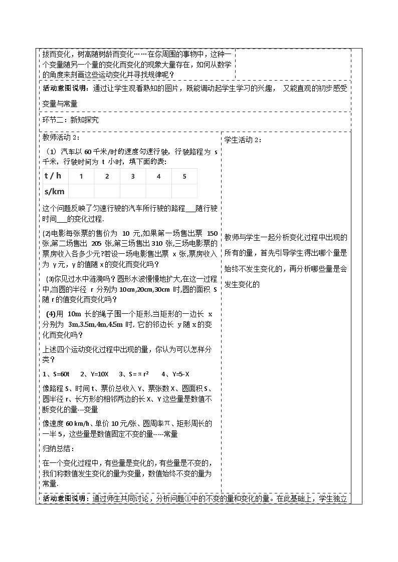 《19.1.1.1变量与函数》教学设计第2页