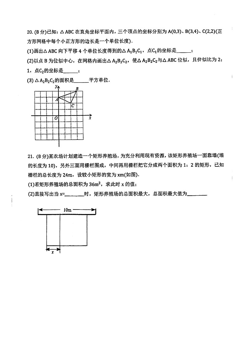 2024-2025学年福建省泉州七中九年级（上）期中数学试卷（图片版，无答案）第3页