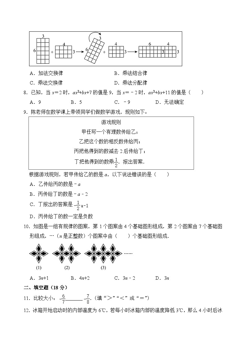 2024-2025学年山东省滨州市无棣县七年级（上）期中数学试卷（无答案）第2页