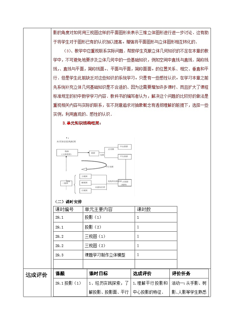 29章  投影与视图  单元整理分析教案第3页