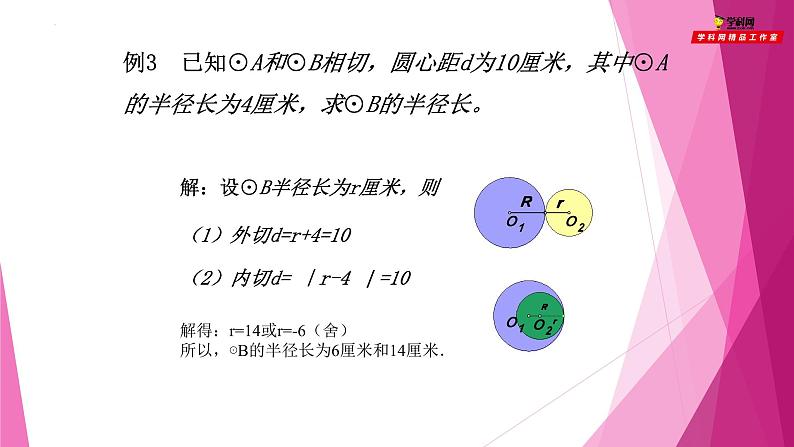 沪教版数学九下同步教学课件27.5圆与圆的位置关系（第2课时）第6页