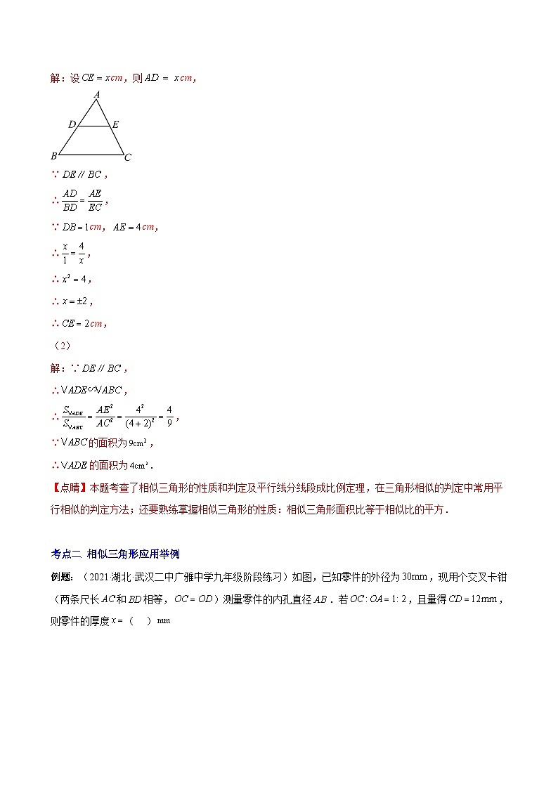 北师大版数学九上期末重难点培优训练专题12 相似三角形的性质(解析版)第3页