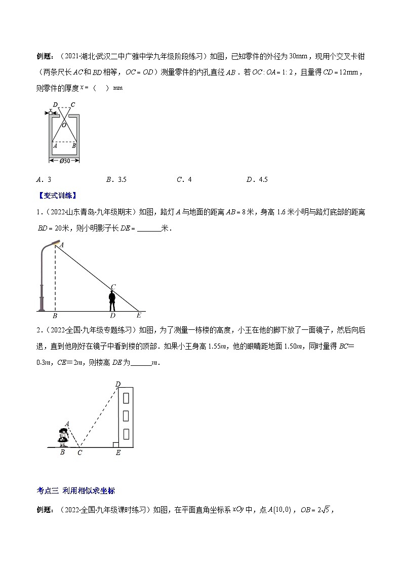 北师大版数学九上期末重难点培优训练专题12 相似三角形的性质(原卷版)第2页