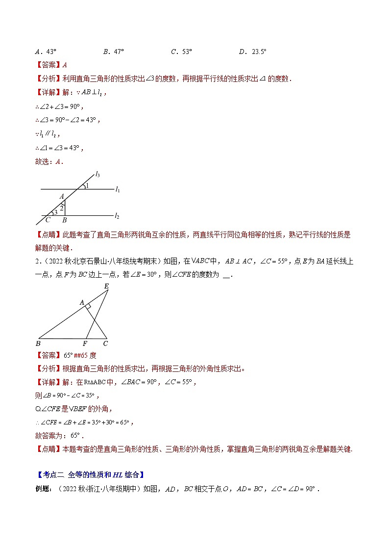 北师大版数学八下期末重难点培优训练专题05 直角三角形(解析版)第2页