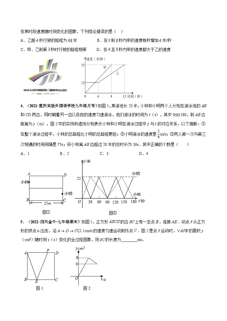 北师大版数学七下高频考点突破练习专题03 变量之间的关系综合训练20题（原卷版）第2页