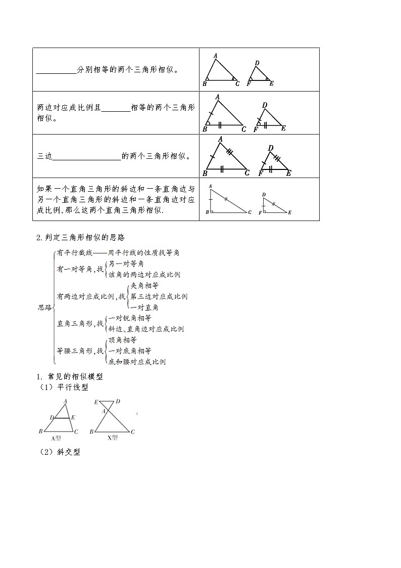 (通用版)中考数学一轮复习精讲精练第3章第4讲 相似三角形（原卷版）第3页